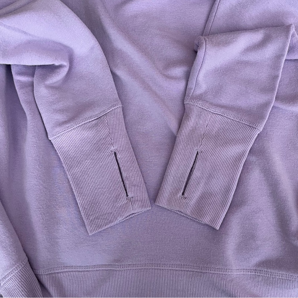 {Athleta} Coaster Luxe Pullover Sweatshirt in Lilac Purple - Women's Medium - Picture 7 of 9